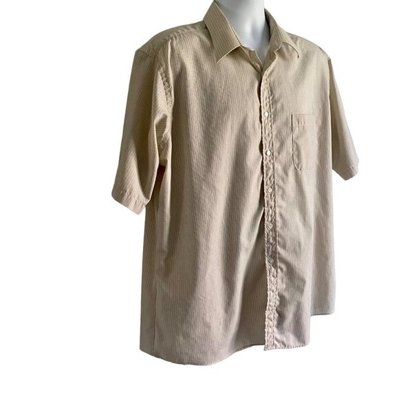 Towncraft Short Sleeve Button Down Shirt Neck 17 - Picture 3 of 9